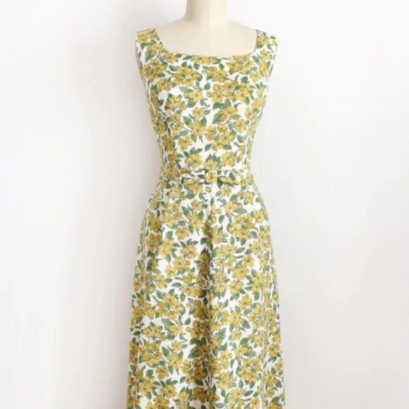 vintage 1960s dress // 60s Liberty of London floral dress - Picture 2 of 6